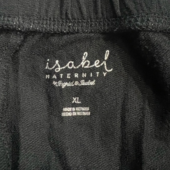 Isabel Maternity Black Jogger Pajama Pants size XL w/ Pockets & Drawstring - Picture 4 of 6